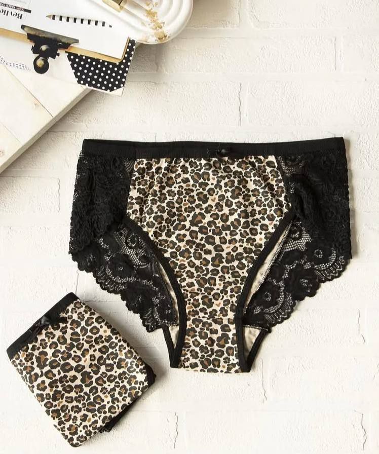 شورت پلنگی توری نخی